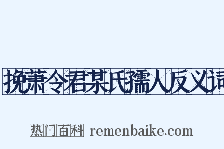 挽萧令君某氏孺人反义词是什么意思的图片